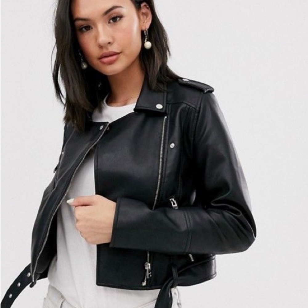 PULL & BEAR Faux Leather Jacket